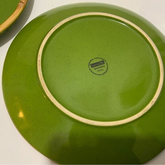 Set of (2) - Target Ipanema Bamboo - 11" Green Round Dinner Plates - G17 - Picture 6 of 7